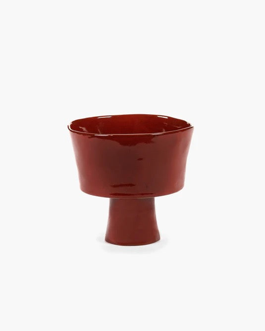 Bowl on foot - La Mère by Marie Michielssen - Venetian red