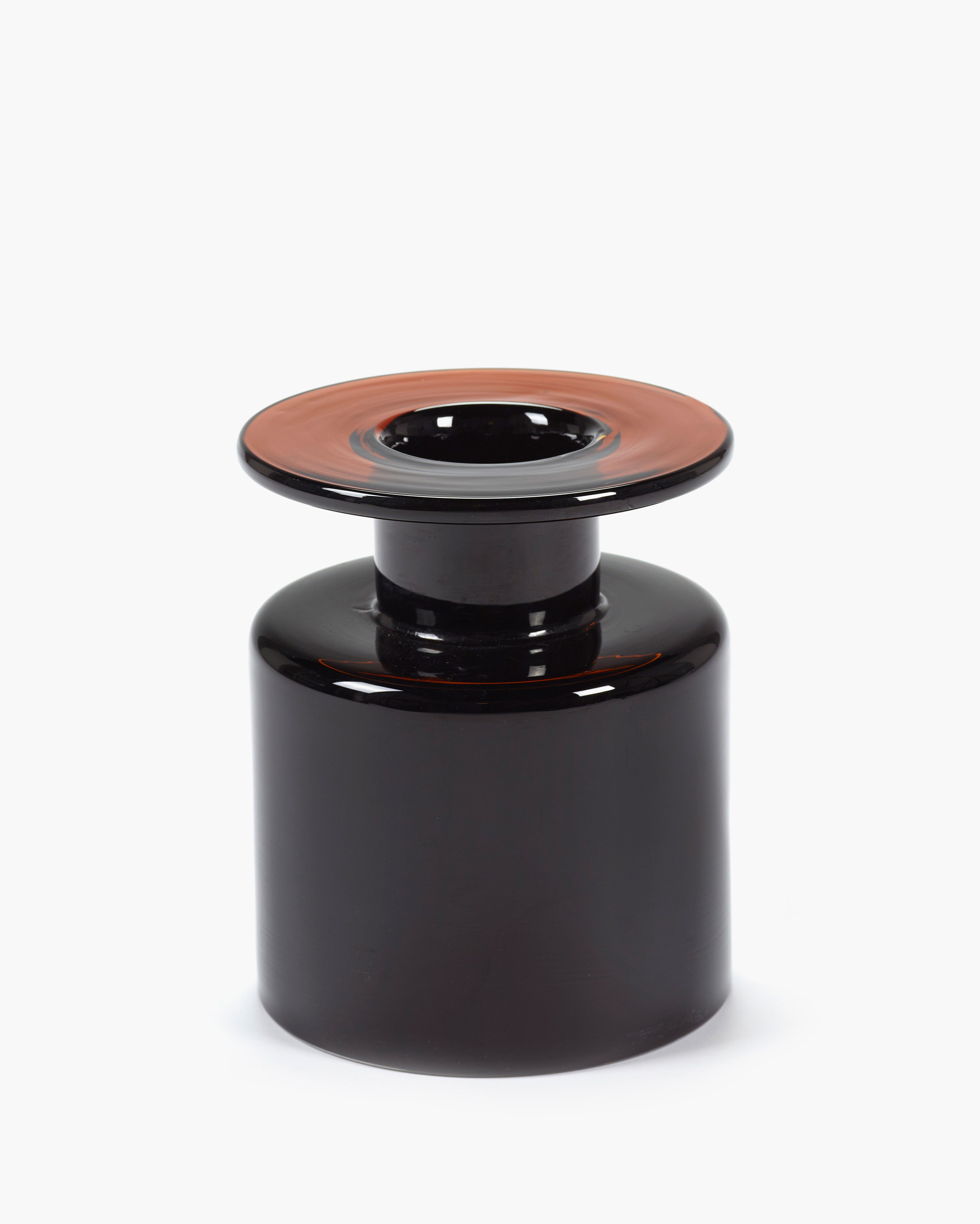 Vase Wind & Fire brown/black small