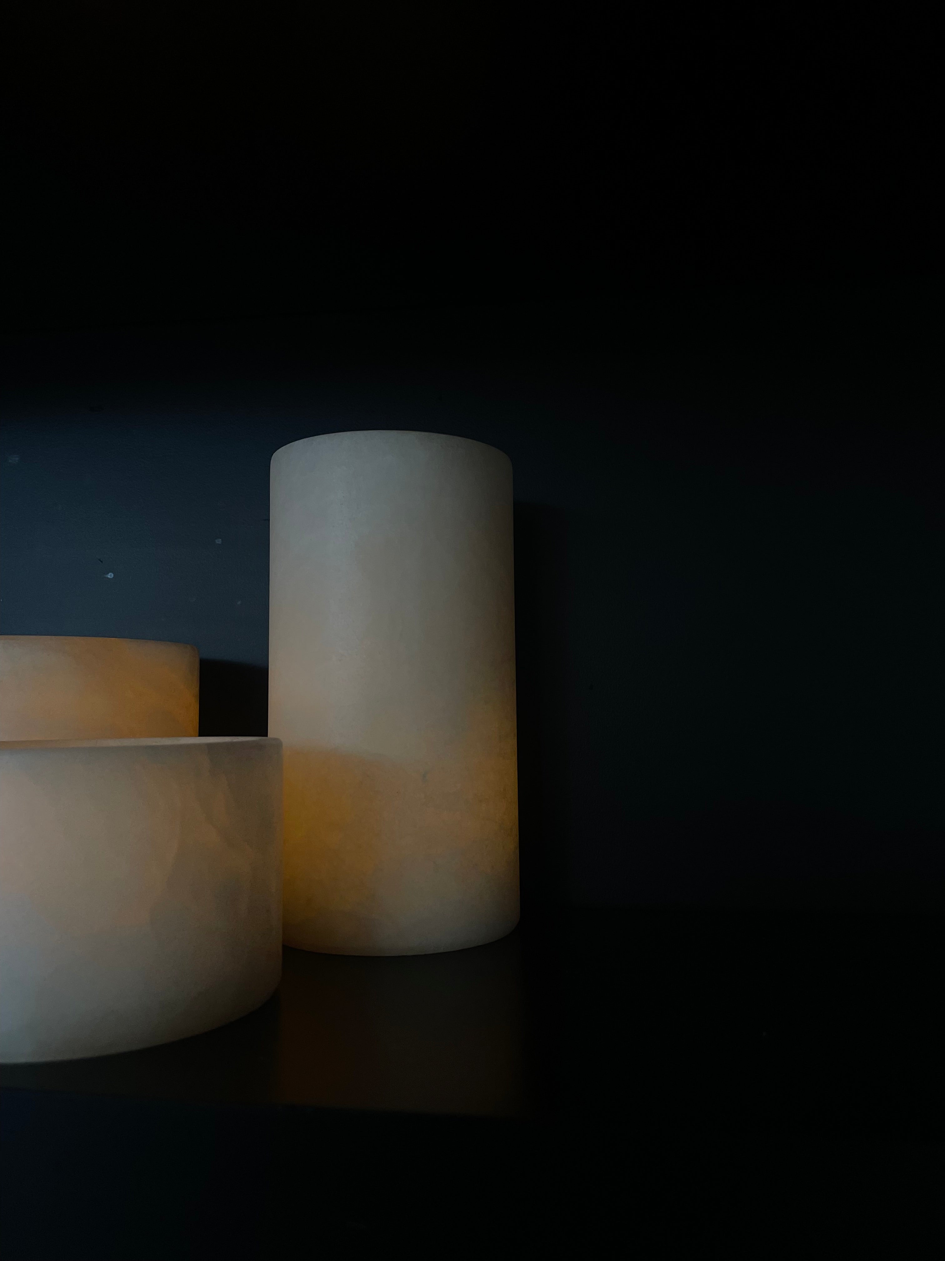 Kaarshouder albaster beige S laag