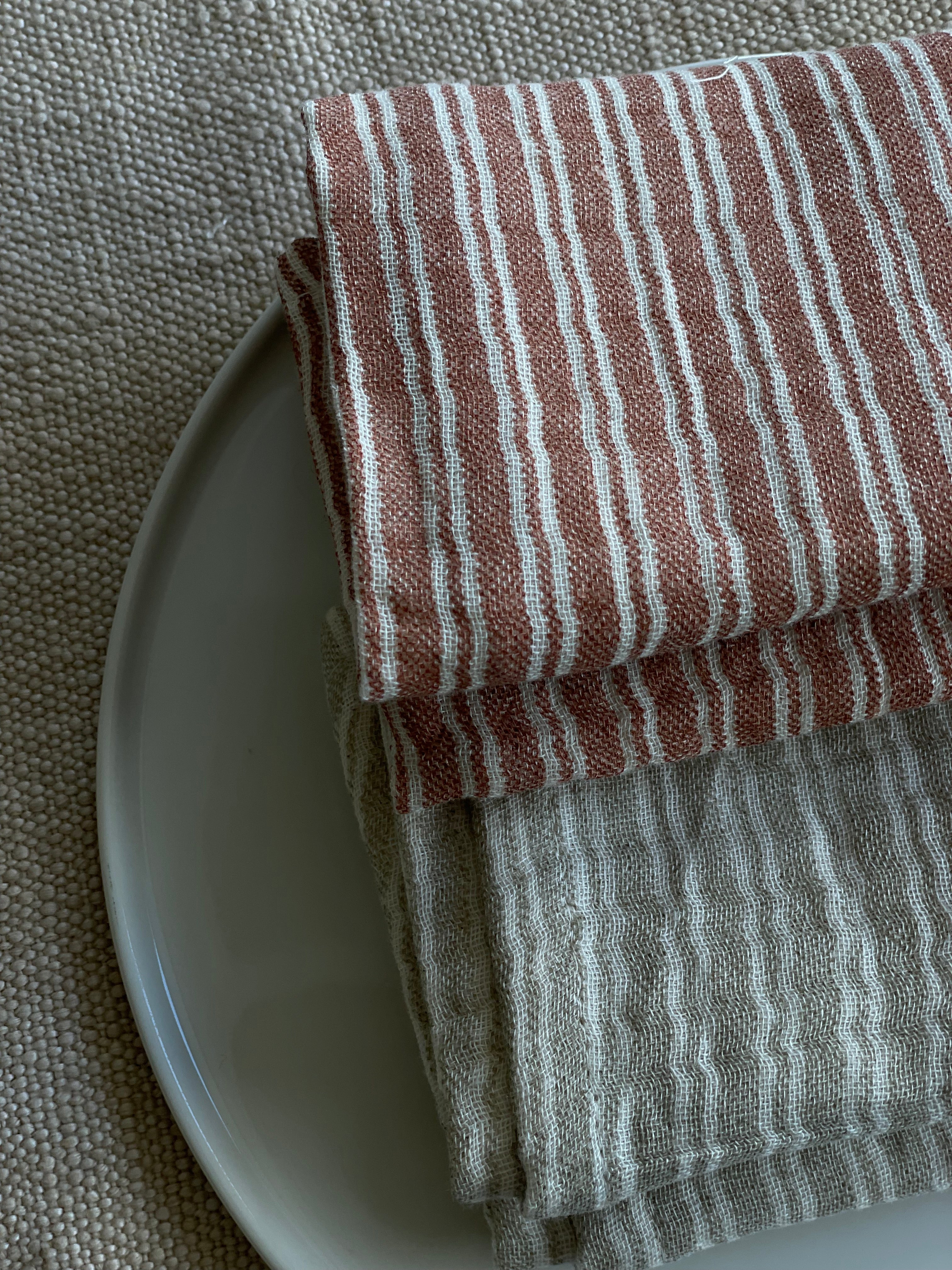 Servet - set van 6 -terracotta