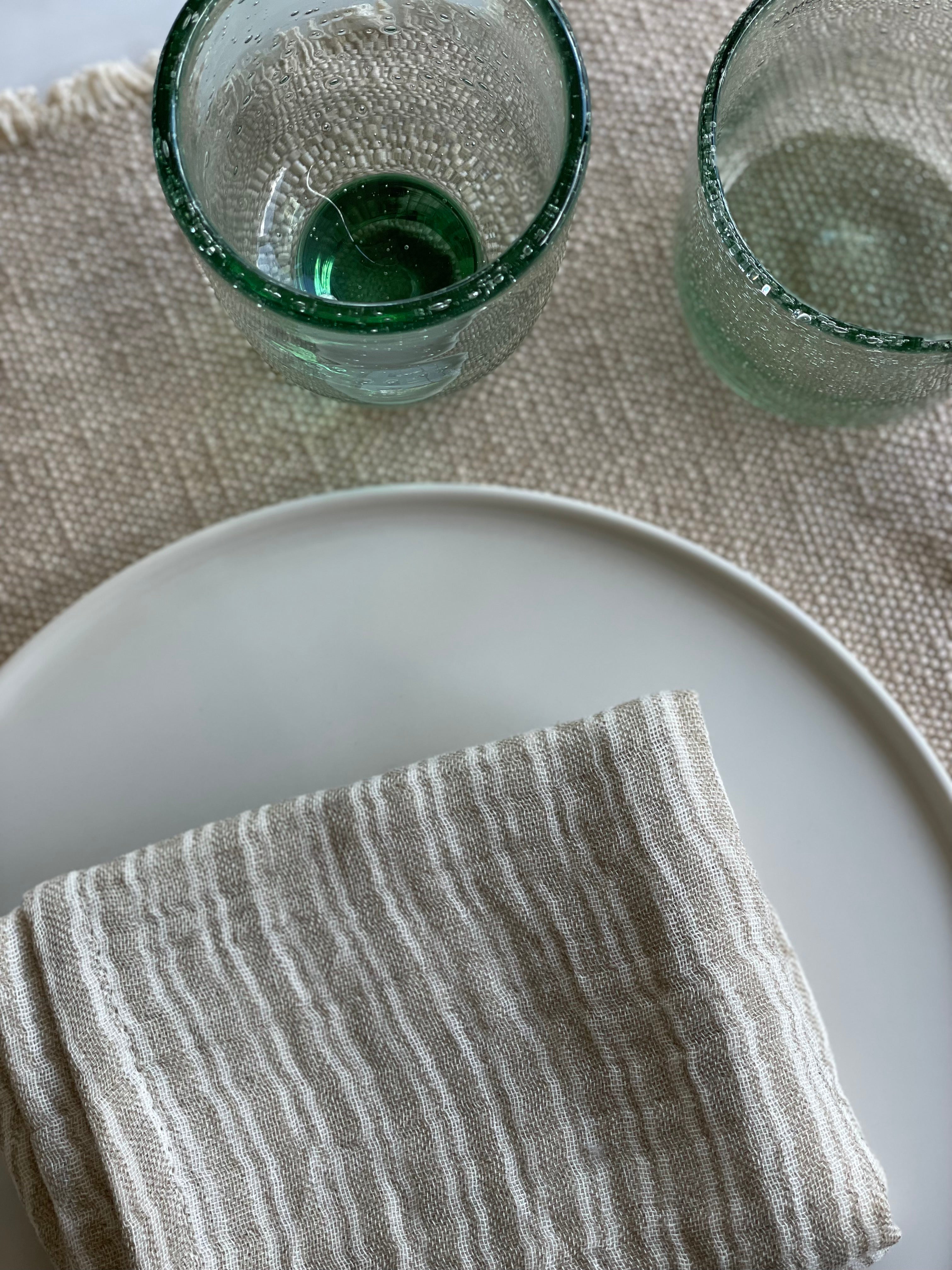 Servet - set van 6 - beige