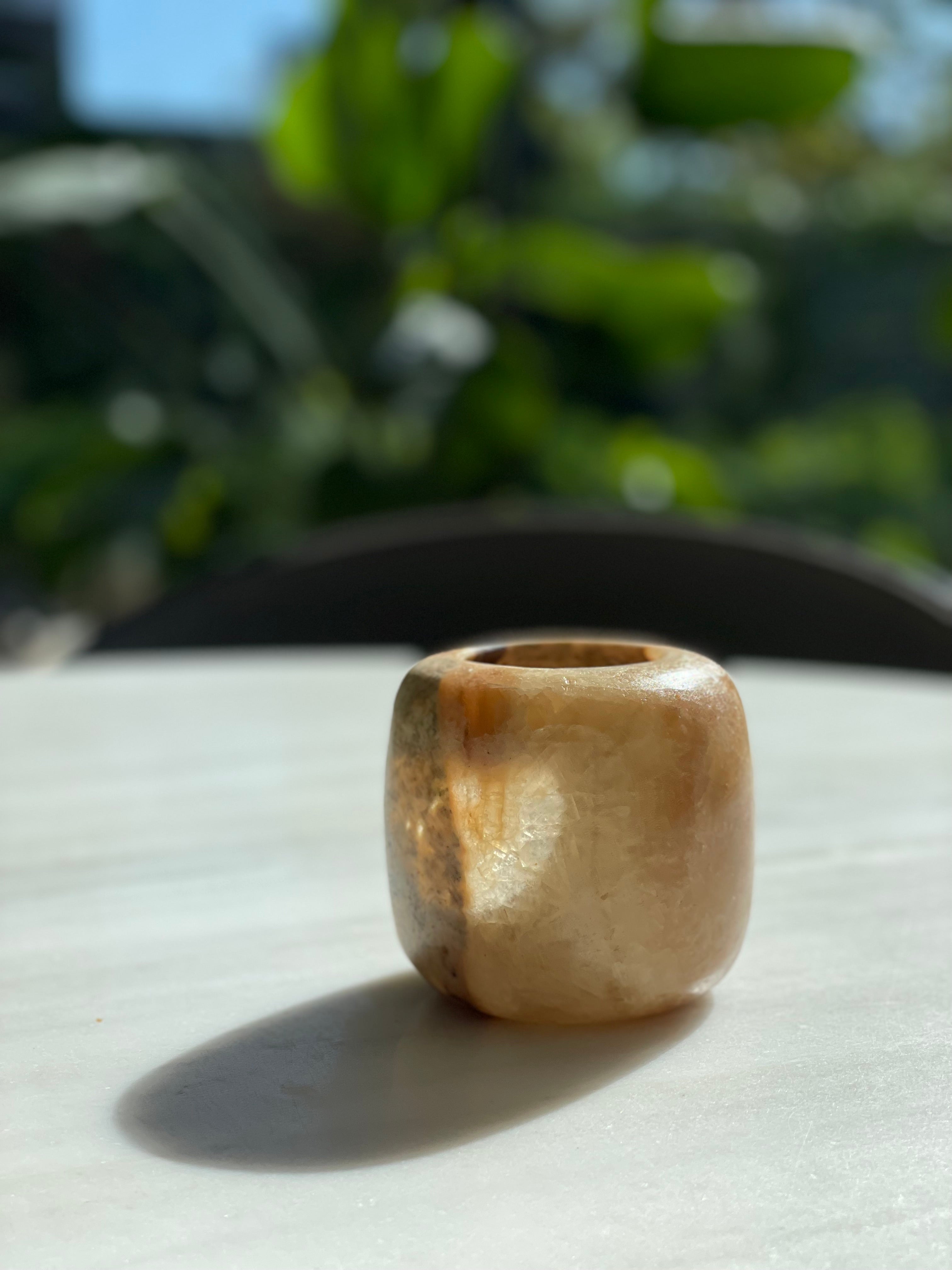 Egyptian alabaster sphere