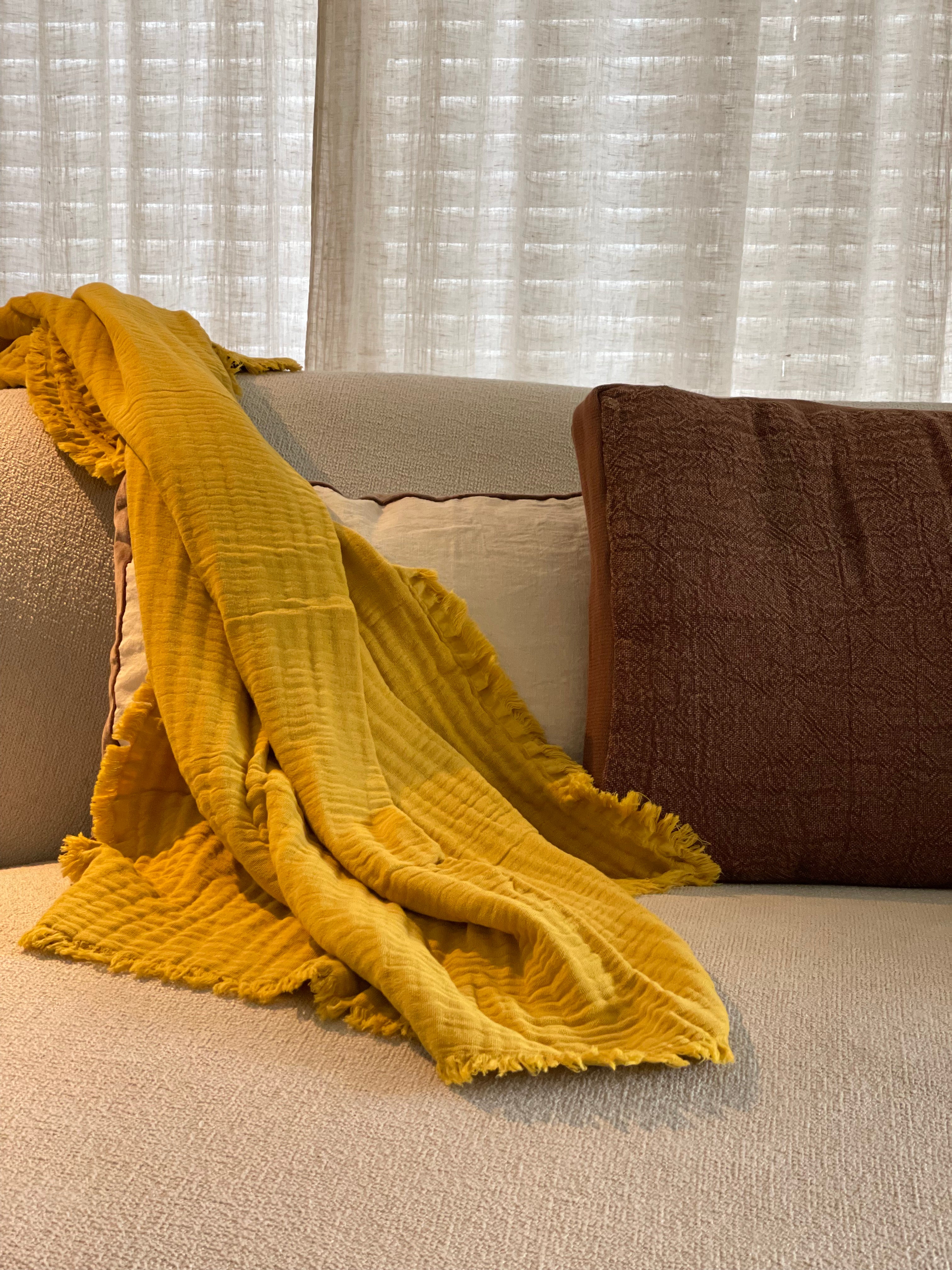 Plaid Ochre - cotton