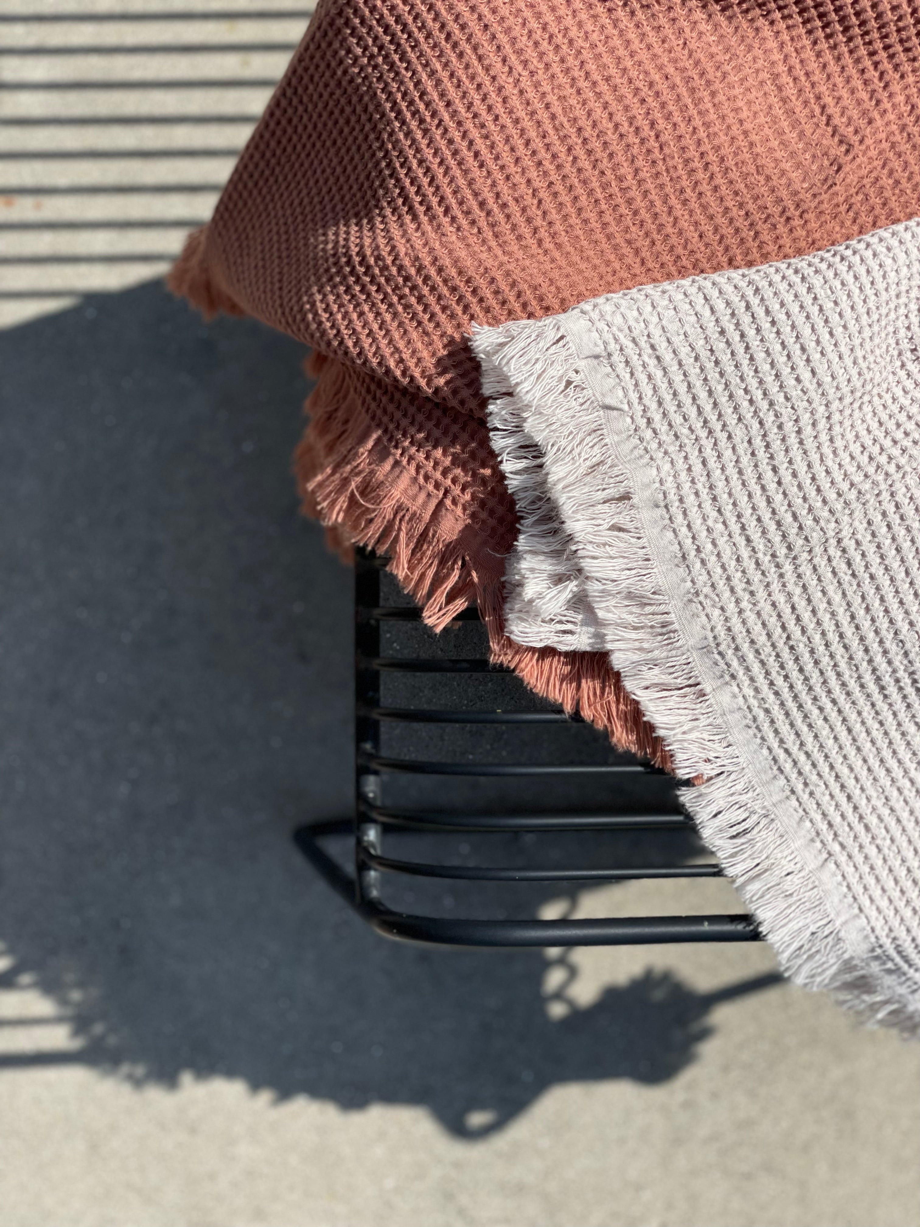Serviette de bain Gaufre chalk