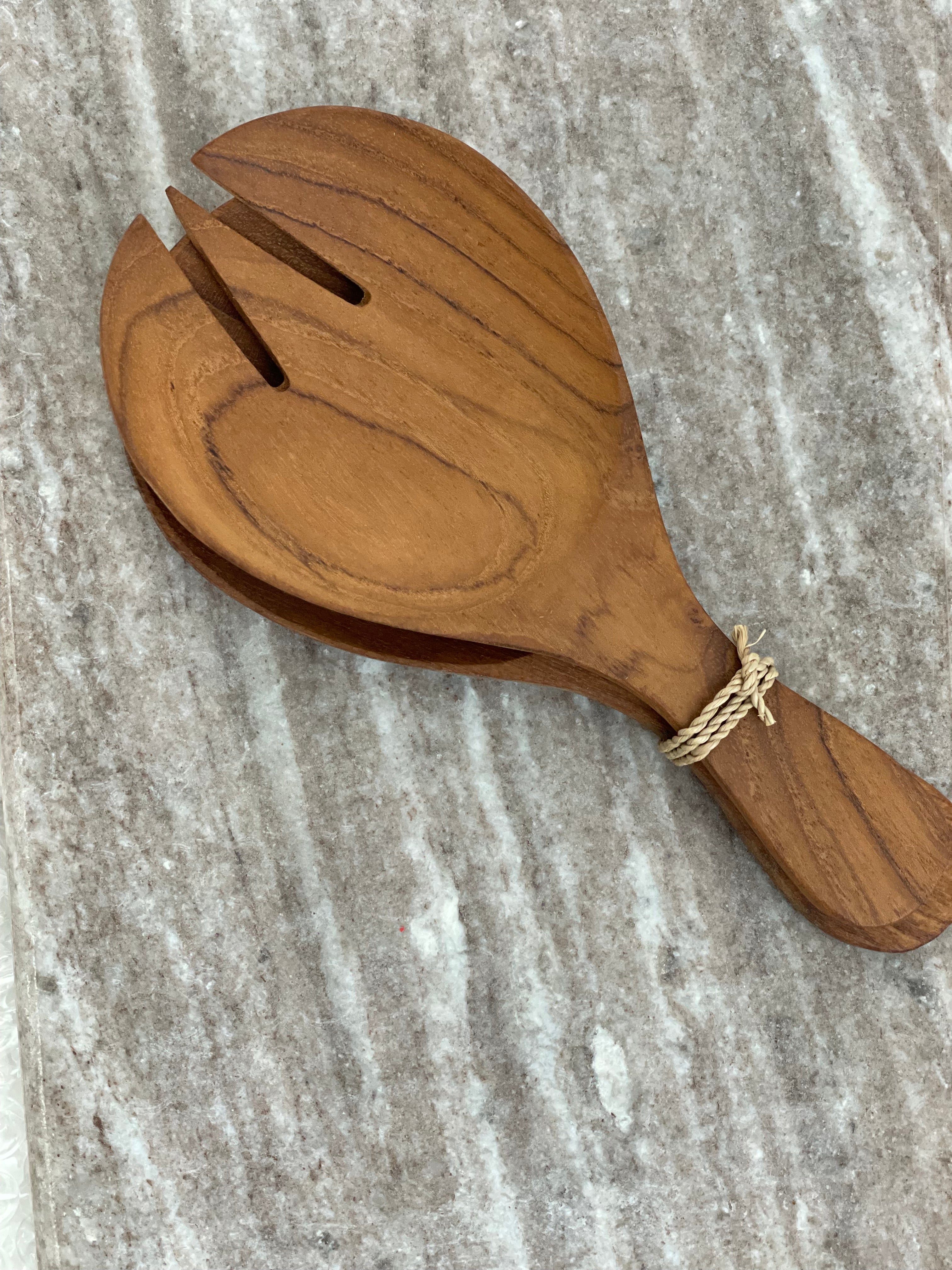 Teak saladebestek