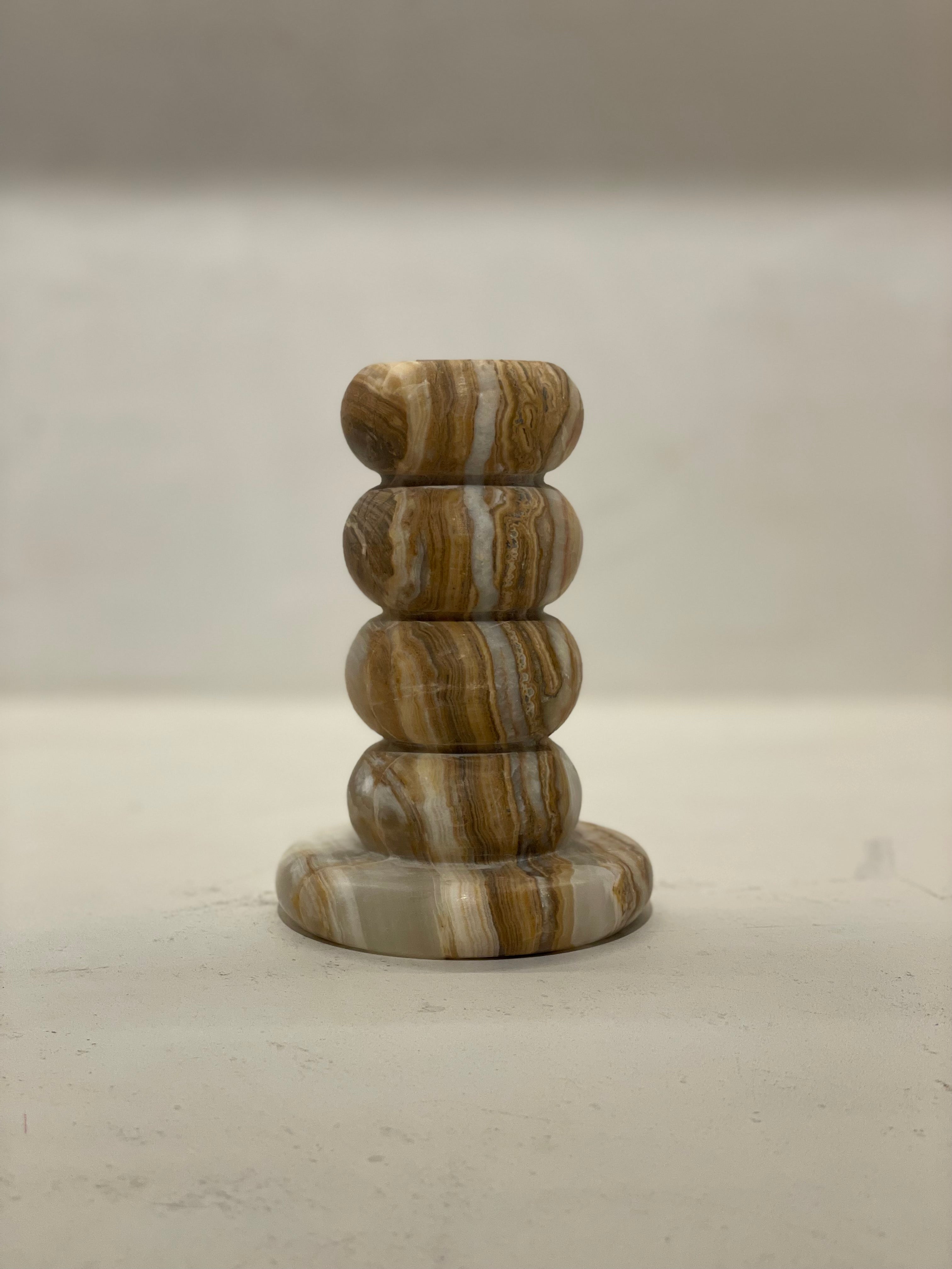 Candlestick onyx brown L