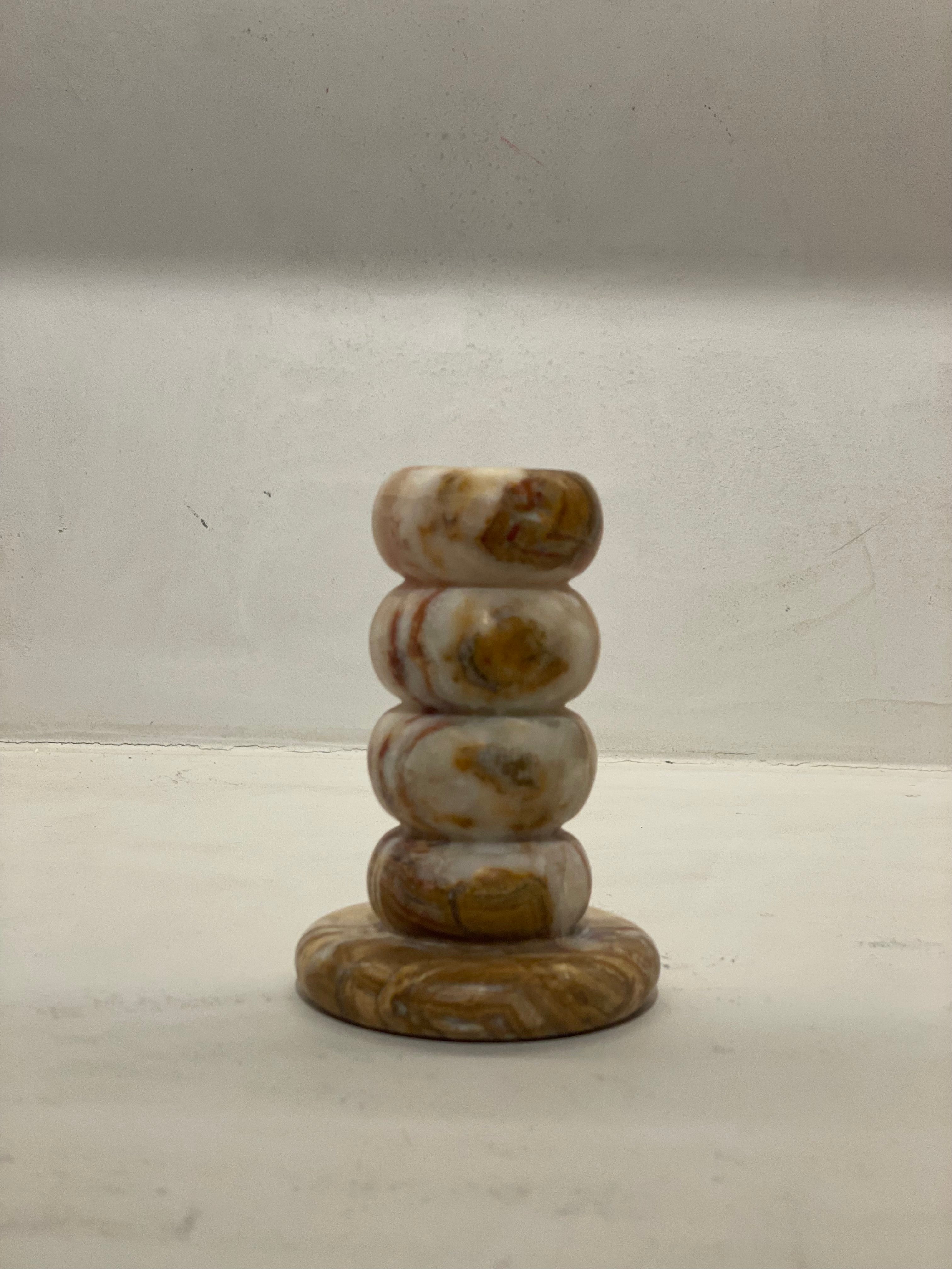 Candlestick onyx brown L