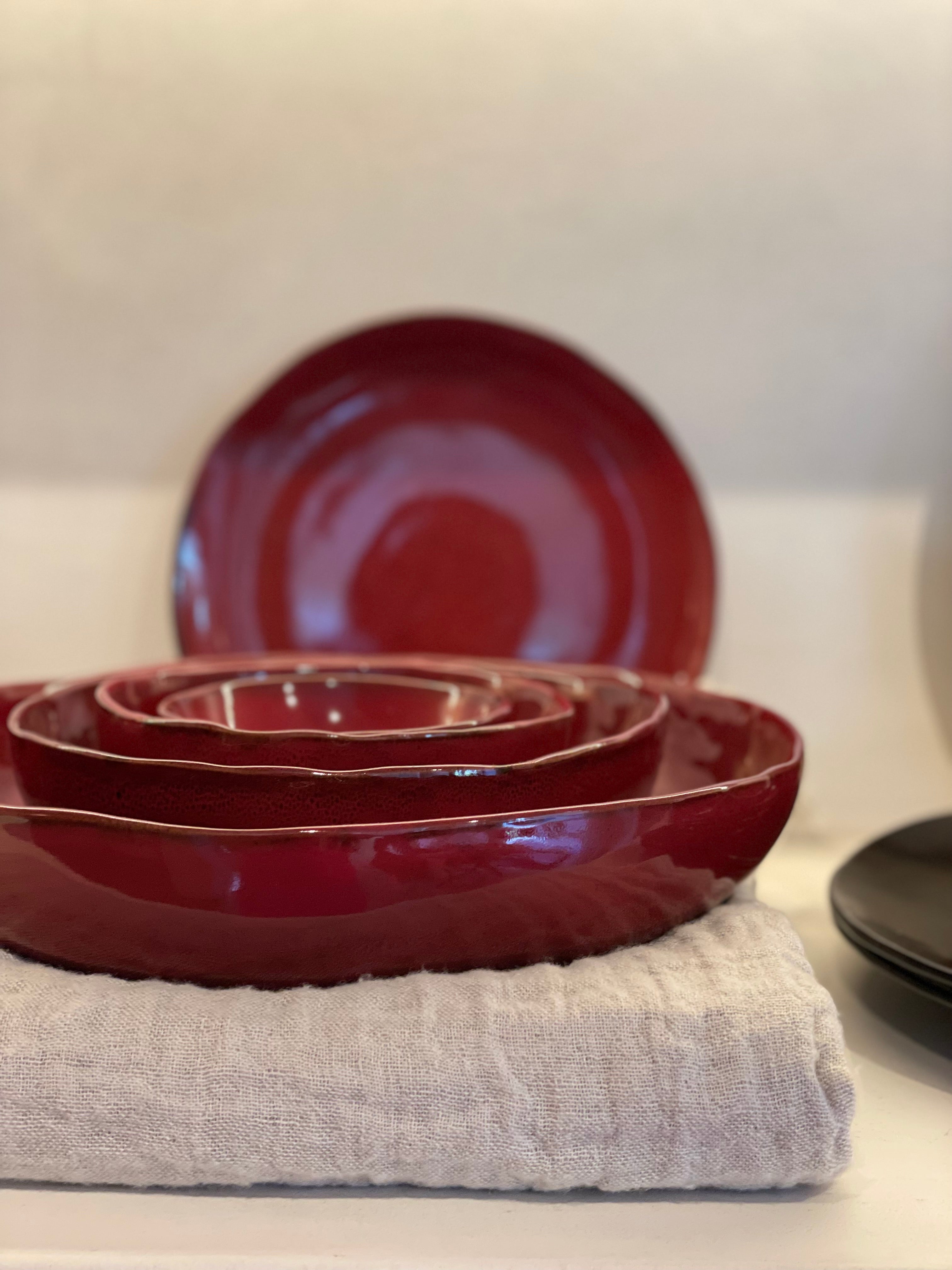Bowl L - La Mère by Marie Michielssen - Venetian red