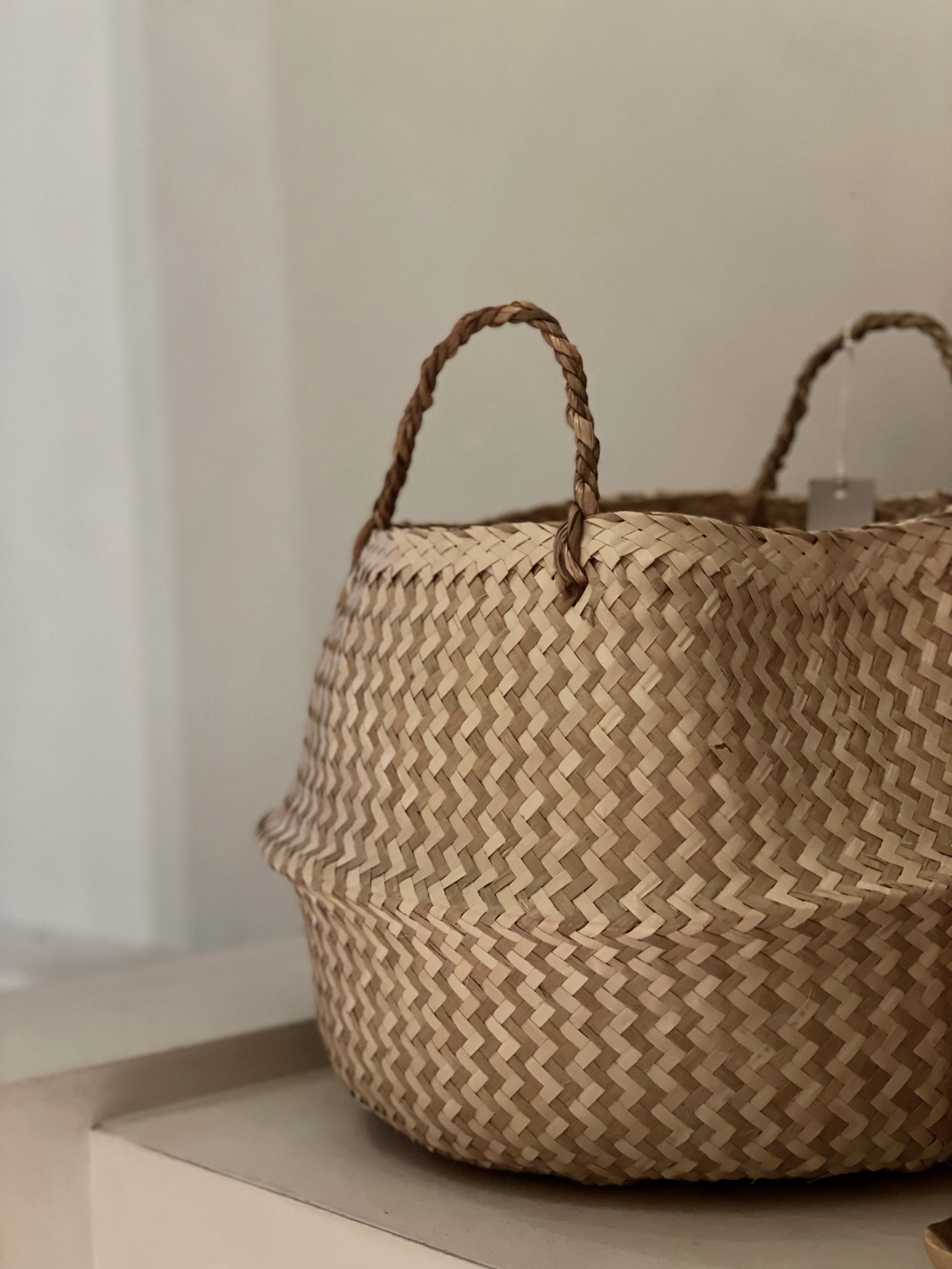 Storage basket in seagrass Varny