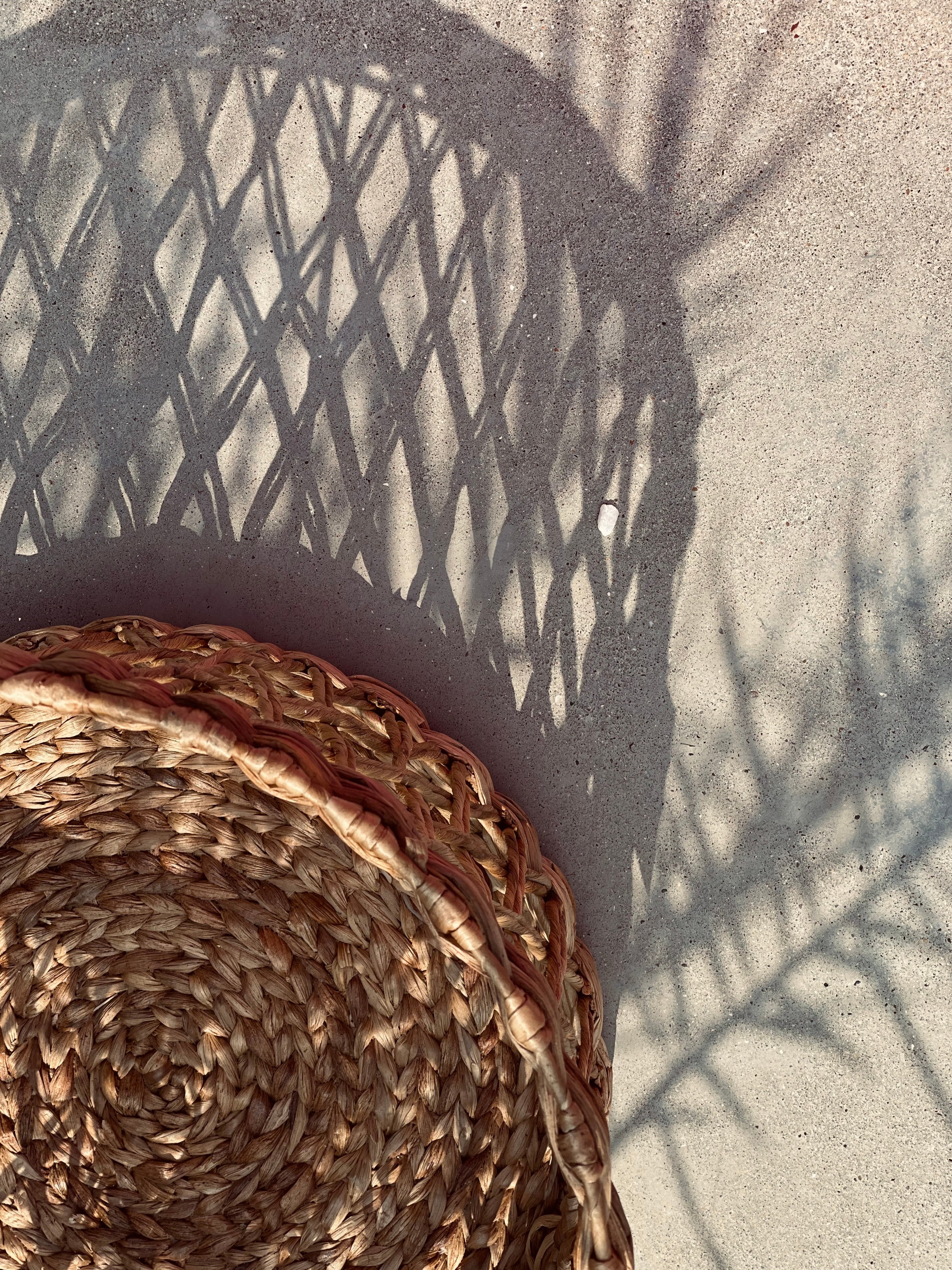 Storage basket in water hyacinth