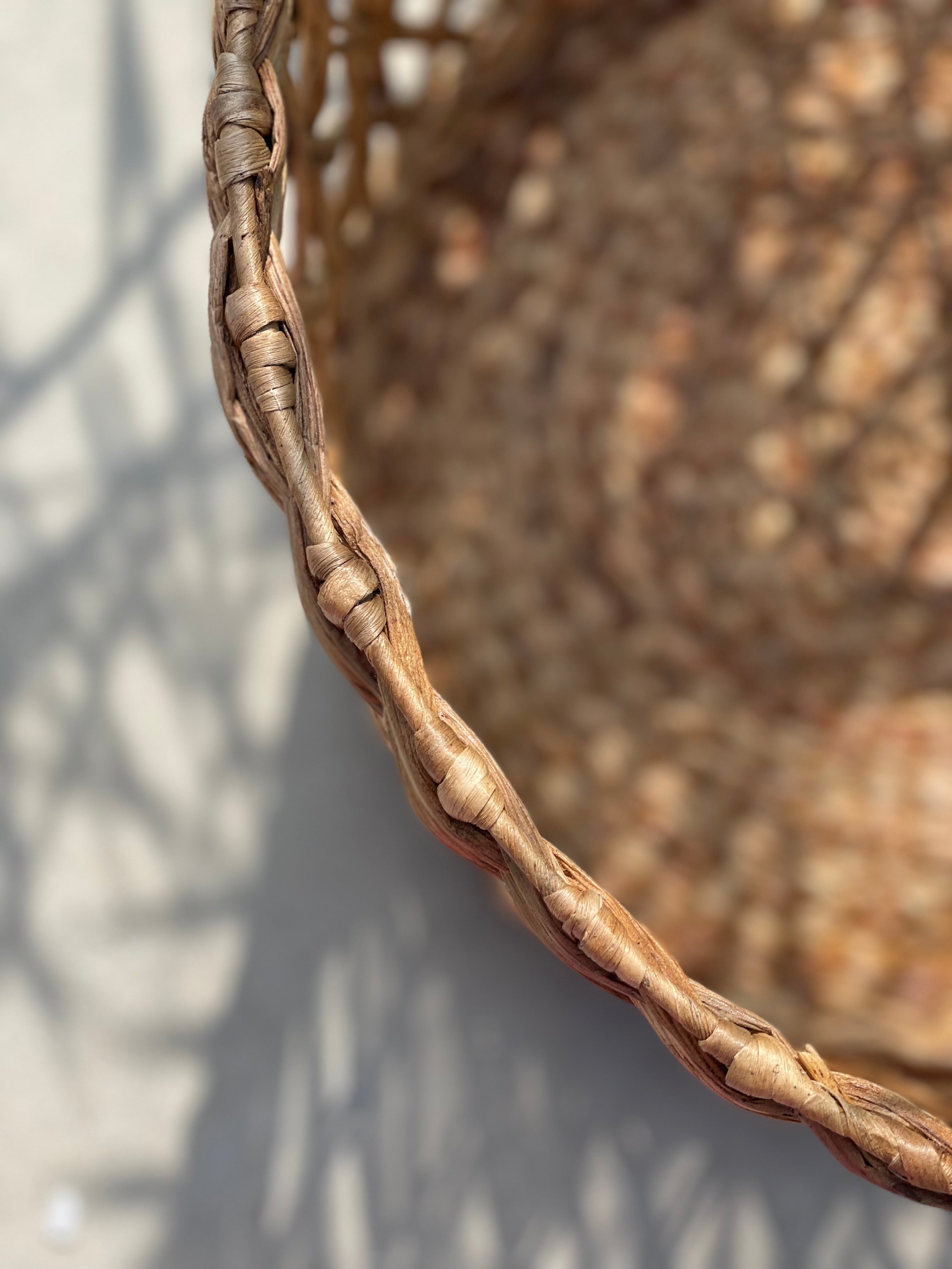 Storage basket in water hyacinth