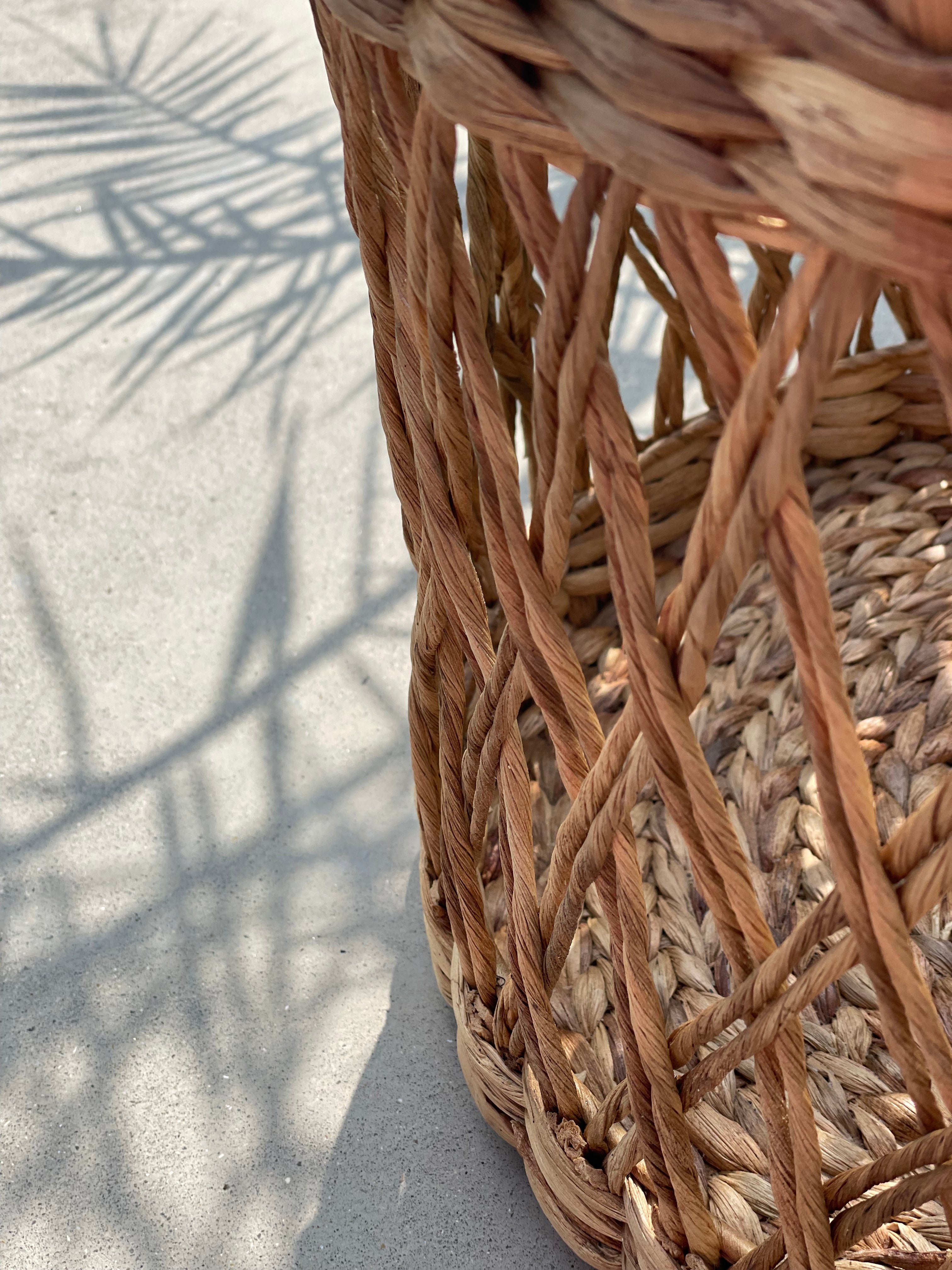 Storage basket in water hyacinth