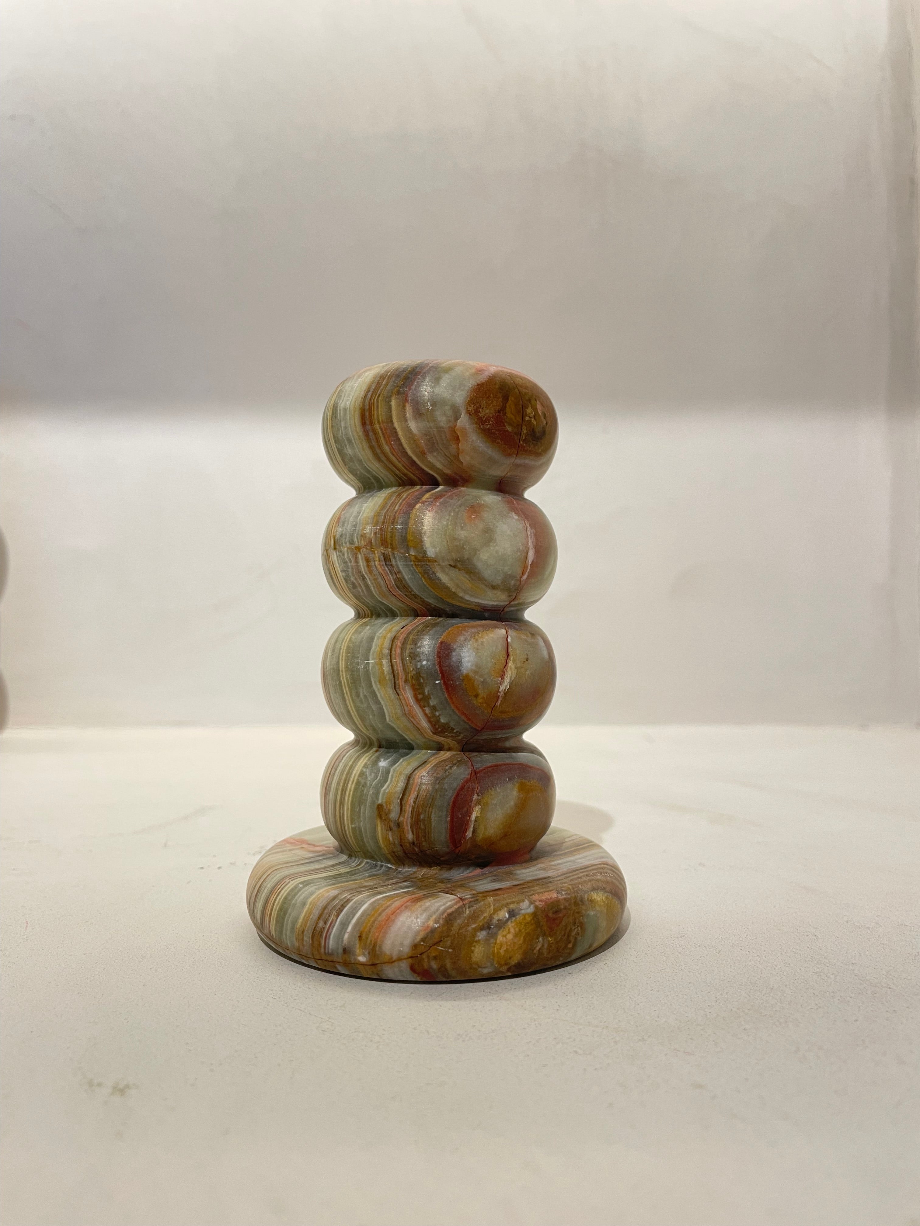 Candlestick onyx brown L