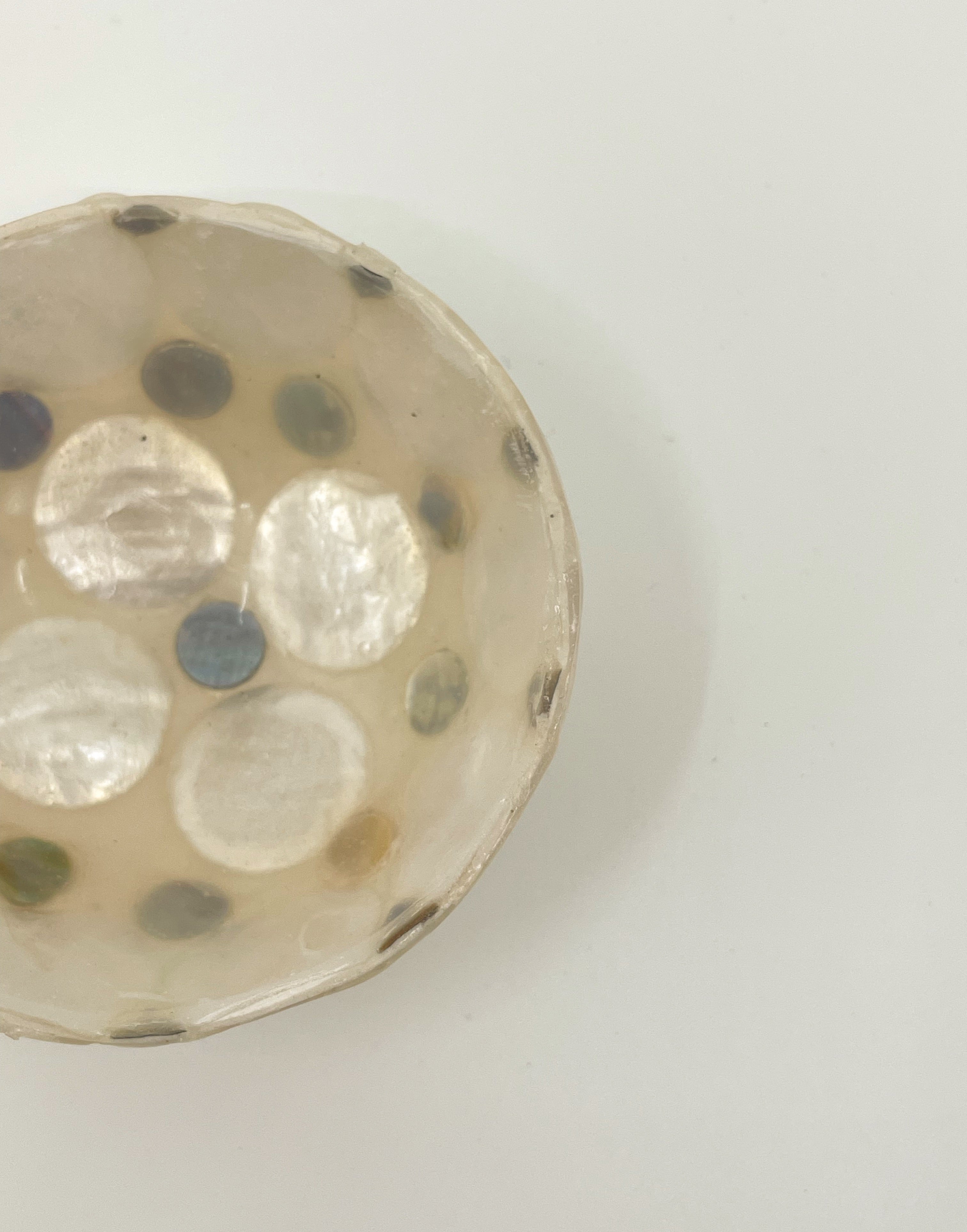 Resin bowls with Capiz shells