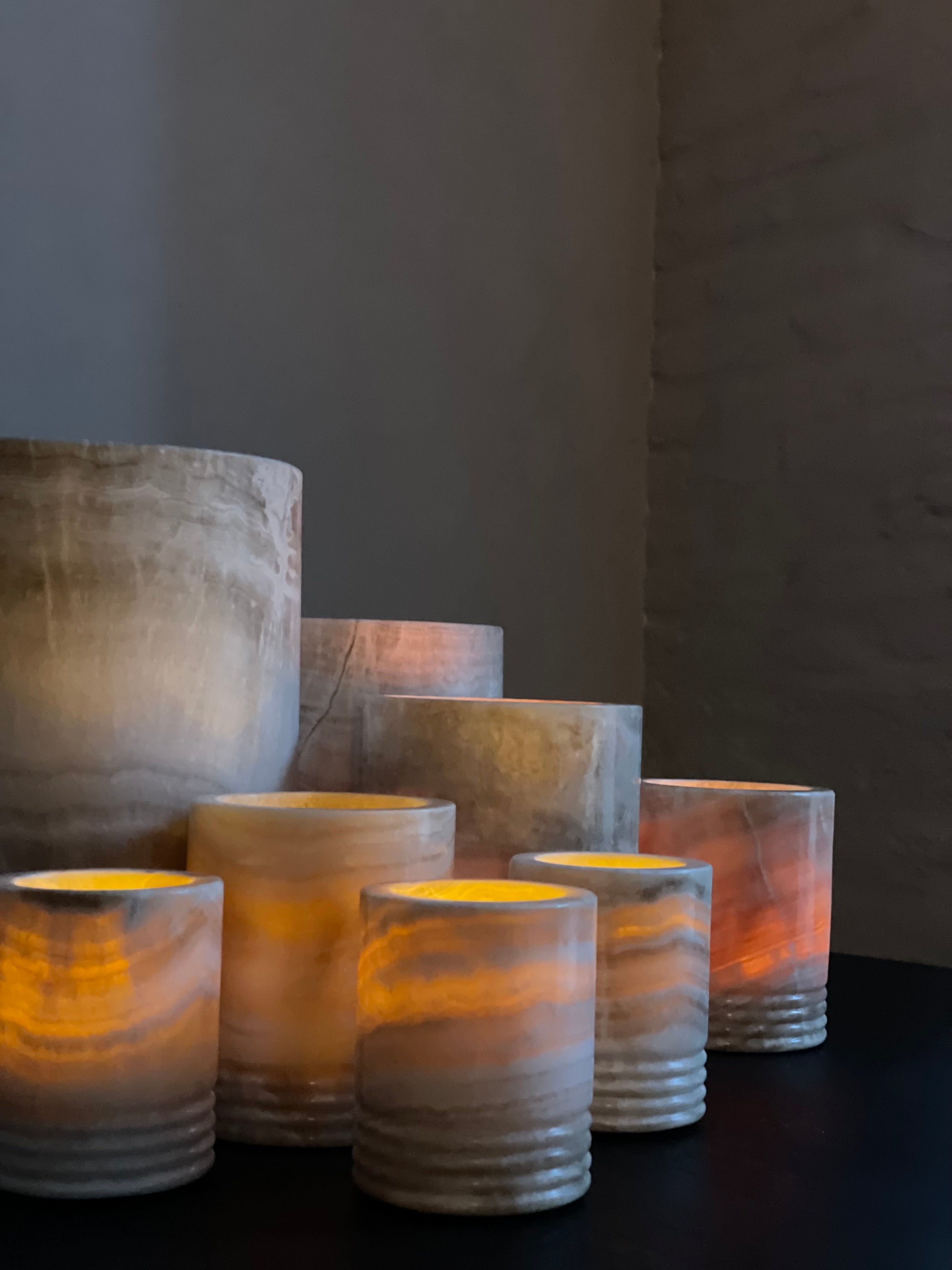 Windlicht Sandal Onyx L