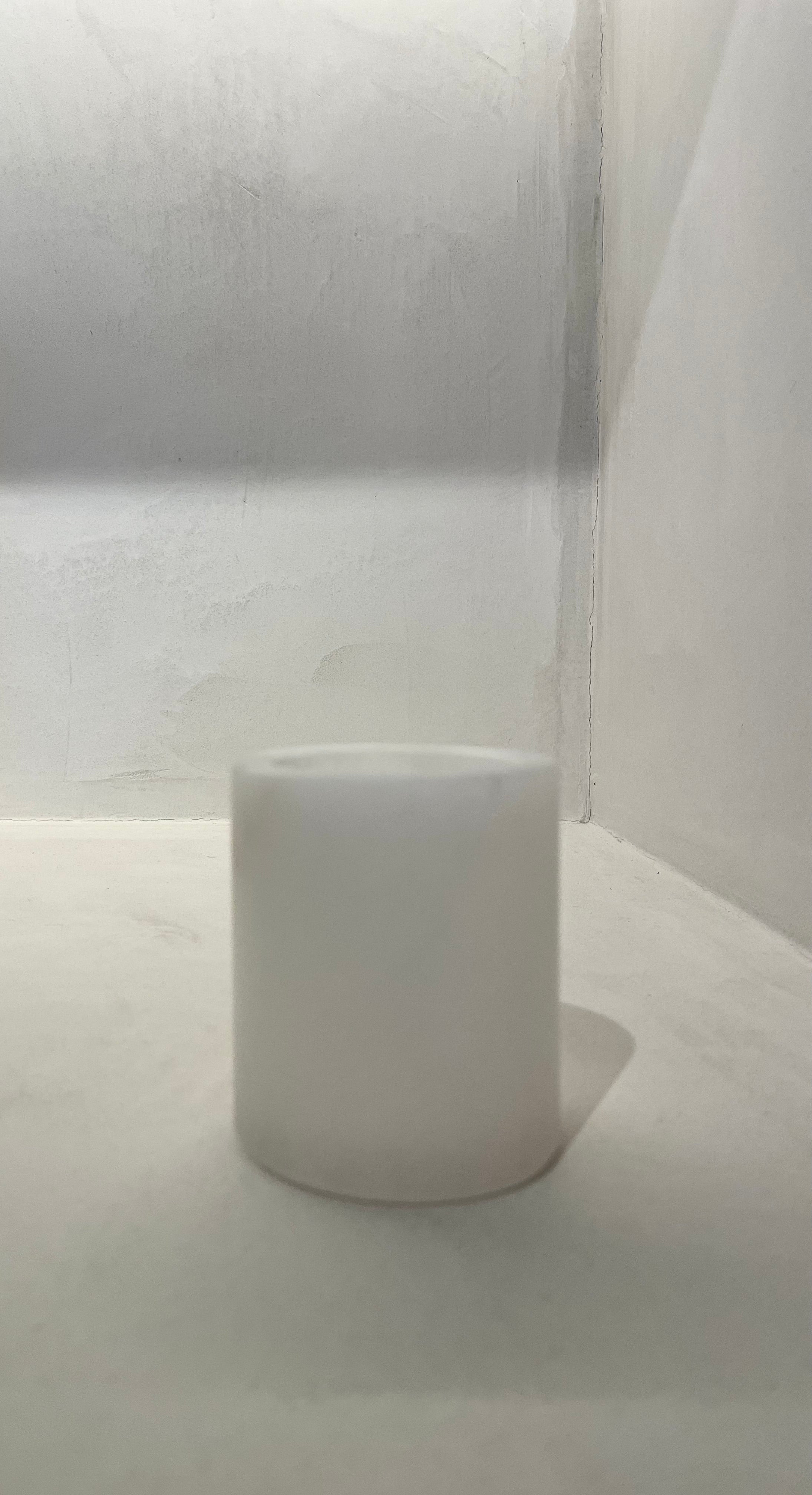 Candle holder alabaster white S