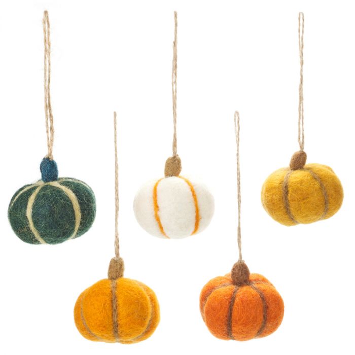 Décoration d'Halloween - citrouilles - lot de 5