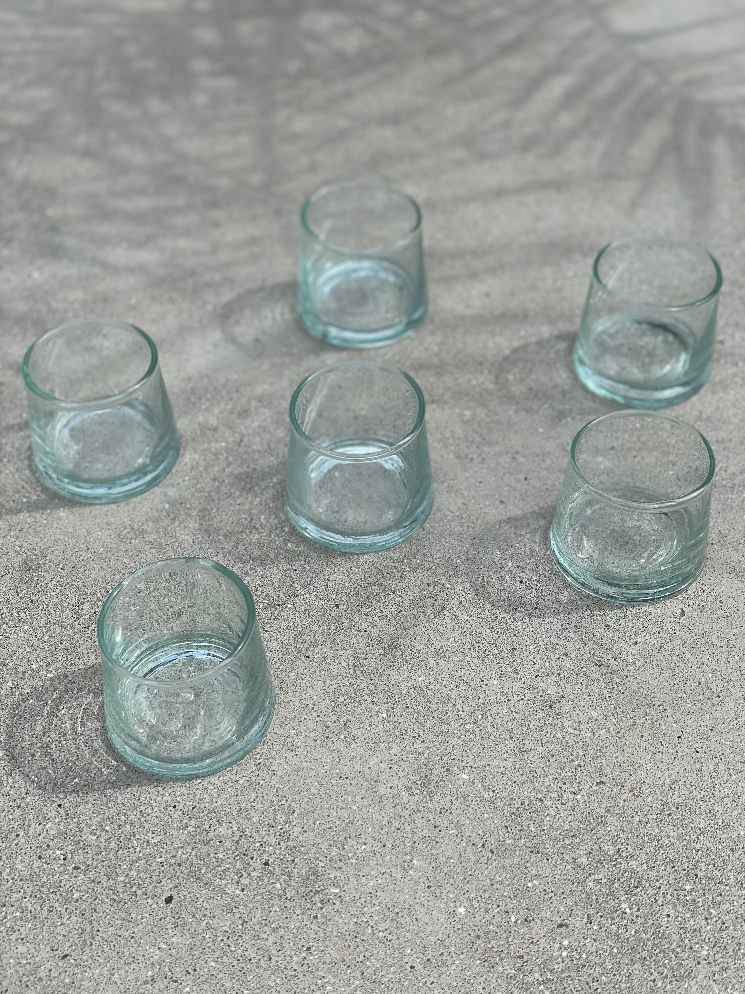 Glass snack jars transparent - set of 6