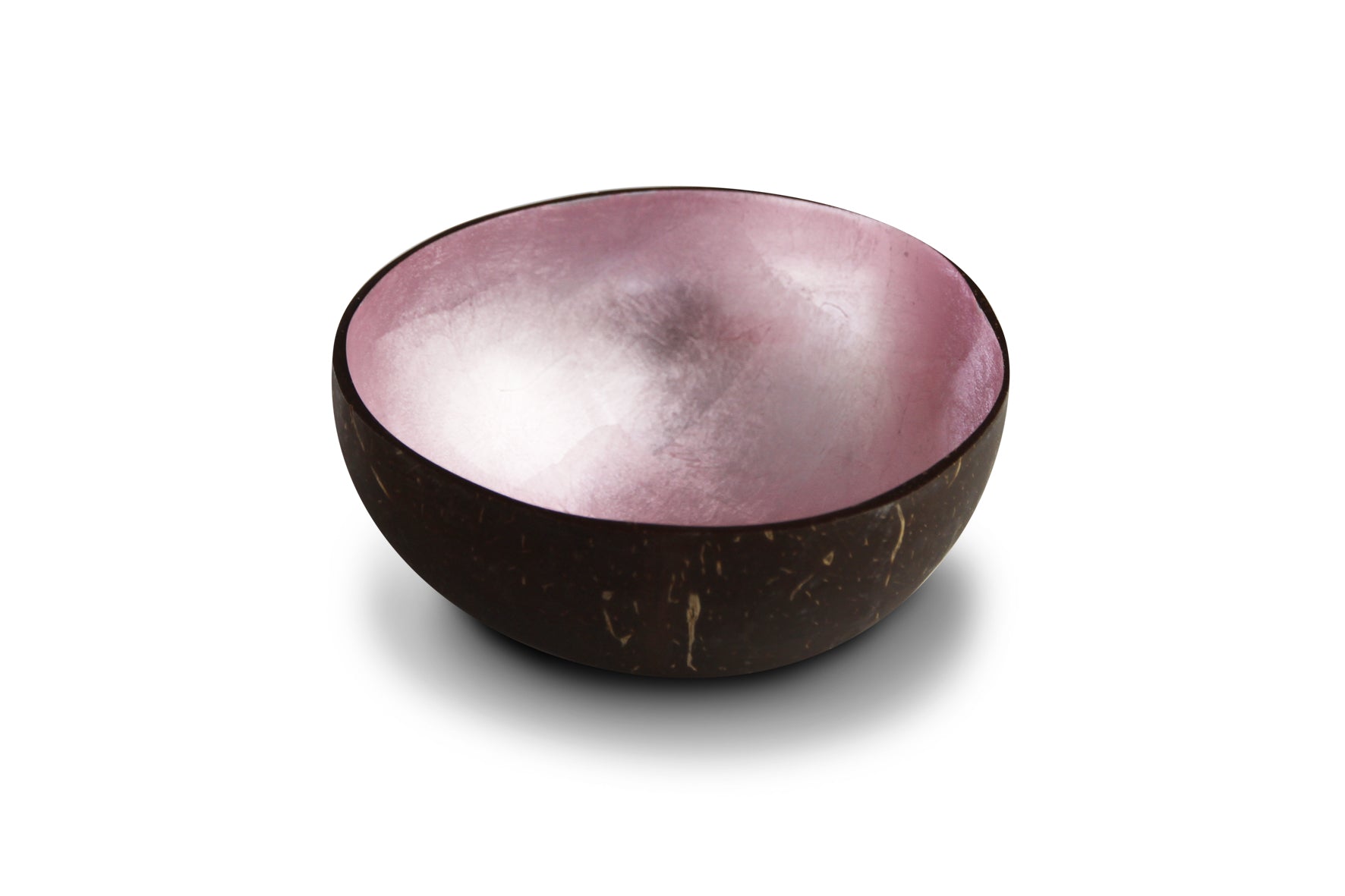 Coconut Bowl - Soft Pink Metallic Leaf