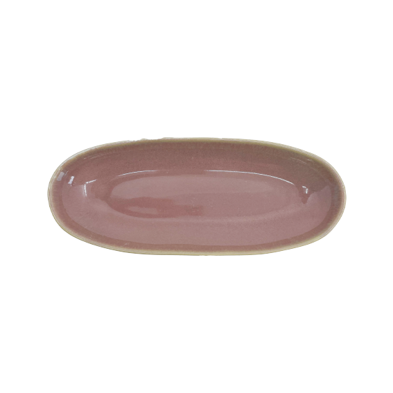 Pink oval plate