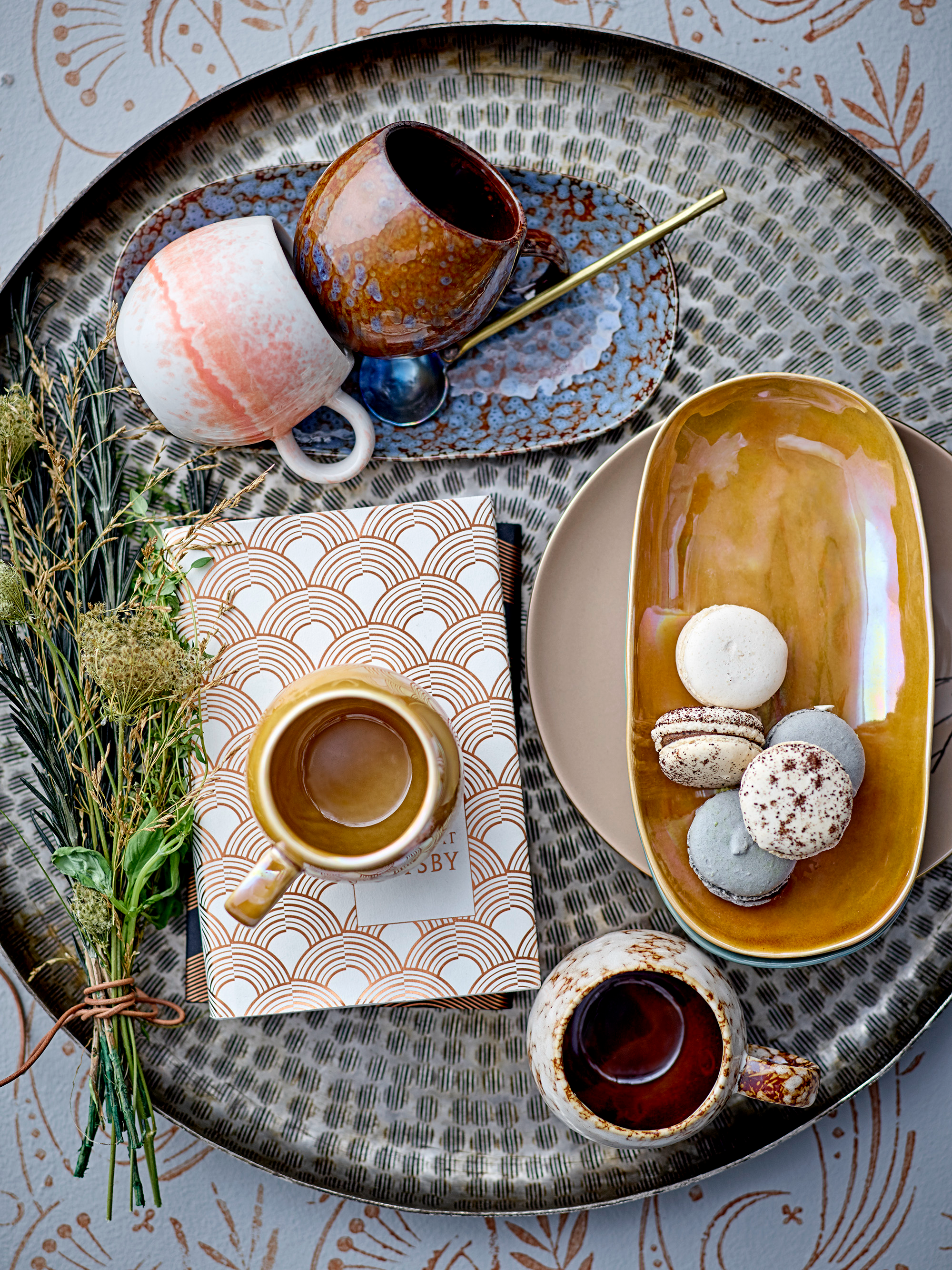 Ceramic platter Paula - brown